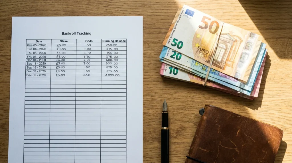 Gestione del bankroll per le scommesse calcio con grafico budget