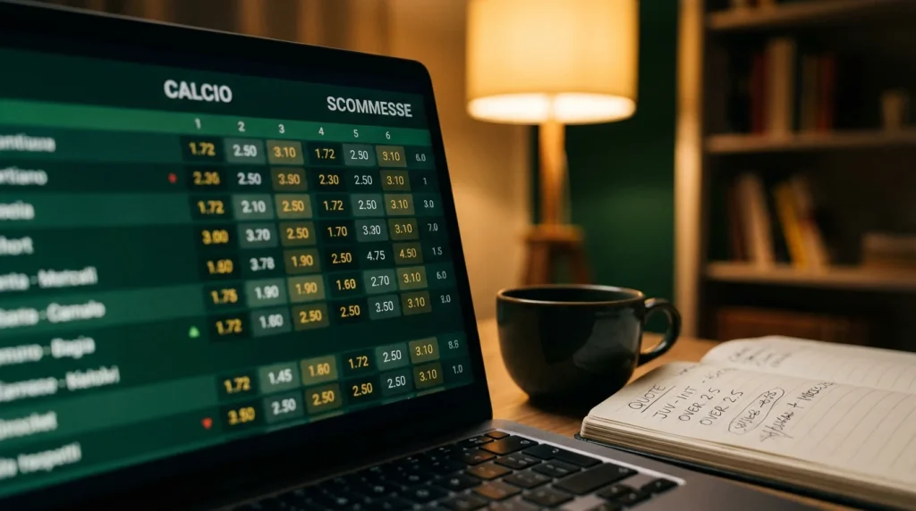 Confronto quote calcio online tra bookmaker ADM
